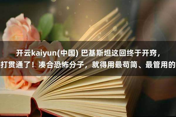 开云kaiyun(中国) 巴基斯坦这回终于开窍，打贯通了！凑合恐怖分子，就得用最苟简、最管用的