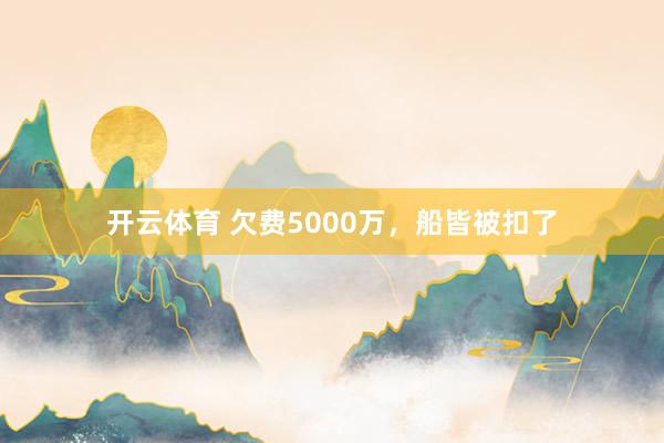 开云体育 欠费5000万，船皆被扣了