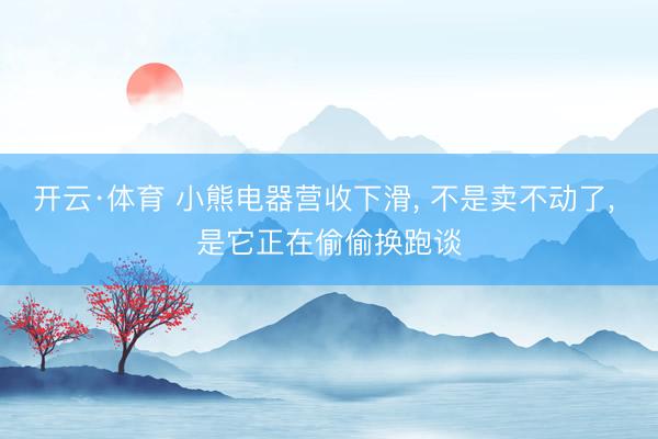 开云·体育 小熊电器营收下滑， 不是卖不动了， 是它正在偷偷换跑谈