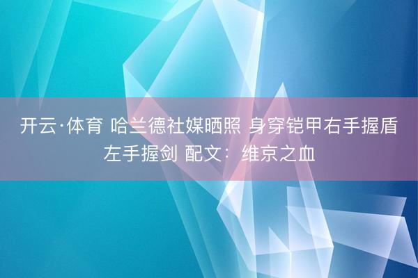 开云·体育 哈兰德社媒晒照 身穿铠甲右手握盾左手握剑 配文：维京之血